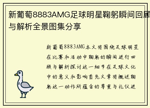 新葡萄8883AMG足球明星鞠躬瞬间回顾与解析全景图集分享