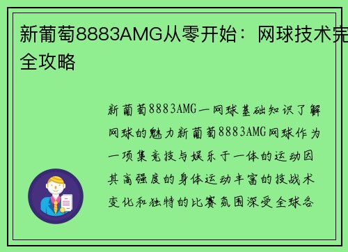 新葡萄8883AMG从零开始：网球技术完全攻略