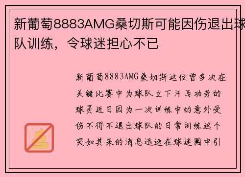 新葡萄8883AMG桑切斯可能因伤退出球队训练，令球迷担心不已
